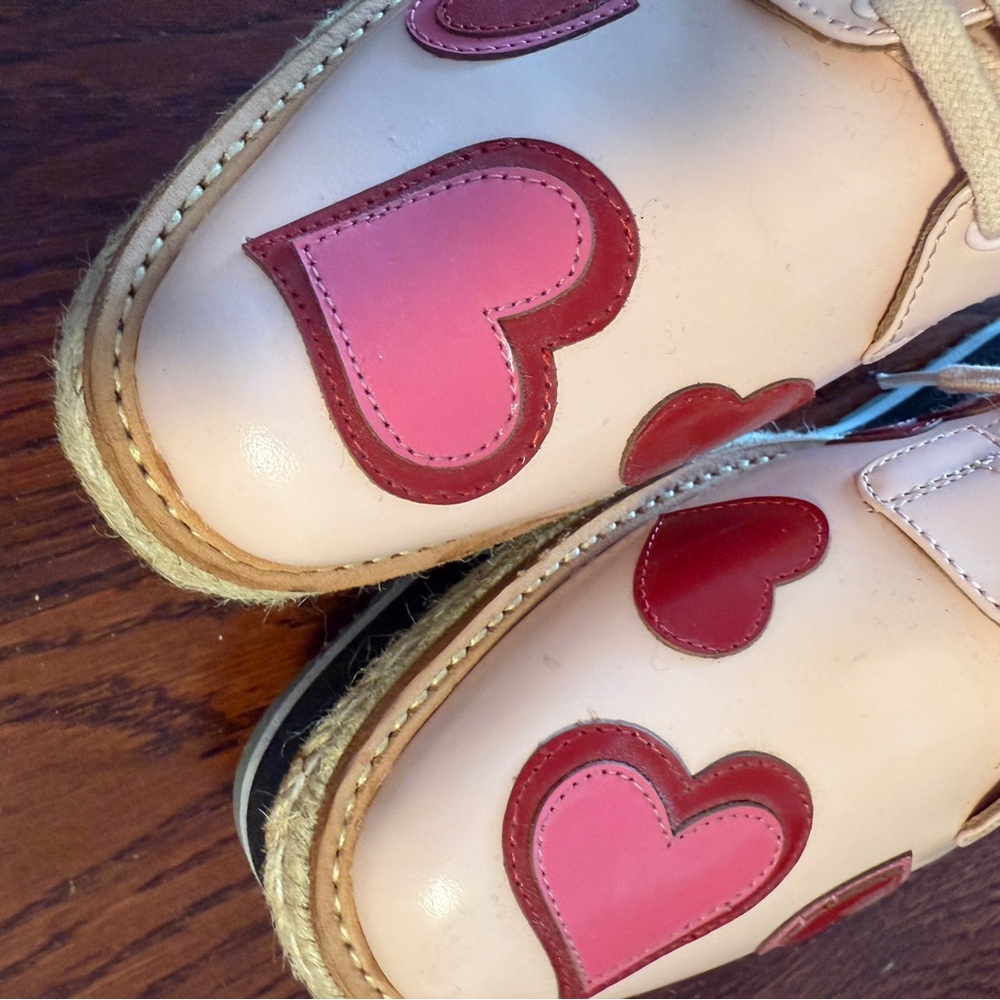 Prada Pink and Red Heart Platform Shoes - Picture 2 of 4